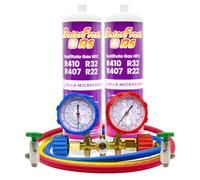 Gaz réfrigérant organique pour climatisation Split Ralerfresh RS équivalent à 950 g de remplacement de gaz R410, R32, R407 et R22 (2 bouteilles + manomètre 2 V + tuyaux)