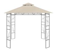 Gazebo 3 x 3 x 2,7 m Crème, Auvent Acier avec Toit PA 160 g/m² | pluie soleil, structure acier stable, rangement compact, usage polyvalent extérieur