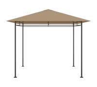 Gazebo 3x3x2.7 m Taupe 180 g/m² avec Toit en Acier et Revêtement PA | Abri extérieur stable, pluie et soleil, rangement facile, usage polyvalent