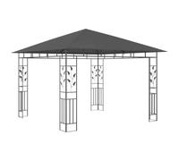 Gazebo de Jardin 3x3x2,73 m Anthracite avec Moustiquaire | Structure acier stable, toit 180 g/m², montage facile, usage exterieur uniquement