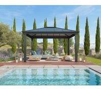 Gazebo de jardin 425,5x363,5cm gris - Palram - 705938 - dallas