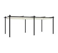 Gazebo De Jardin Crème 3x6 m Aluminium | Toit extensible en polyester, revêtement imperméable à l'eau, structure stable, pour terrasse et jardin