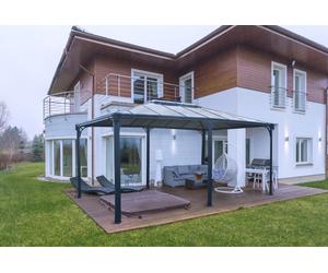 Gazebo en métal Palram Martinique 5 x 3,6 m - Canopia Heat Block anthracite