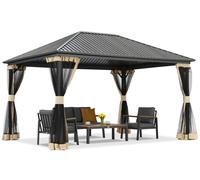 Gazebo en métal Sardinia 3x6 avec moustiquaire Garden Point beige
