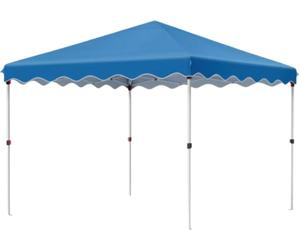 Gazebo - Pergola - Pavillon - Tente de réception - Tente de plage - Pour terrasse, fête & jardin - 3x3m - Bleu