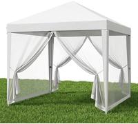 Gazebo pliable 3x3 - Pavillon de jardin pop-up avec protection UV, imperméable, offrant une vue à 360 degrés, avec des parois anti-moustiques, idéal pour les événements et les terrasses