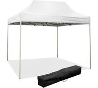 Gazebo pliant blanc 3x2 m recouvert de PVC imperméable