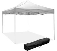 Gazebo pliant blanc 3x4,5 m recouvert de PVC imperméable