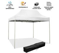 Gazébo pliant pliant 3x2 Blanc recouvert de PVC imperméable