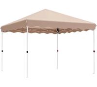 Gazebo pliant Valora – 3 x 3 m – Imperméable et protection UV 50+ – Avec 4 sacs de lestage et un sac de transport – Beige – Pour le jardin, la terrasse et les événements en plein air