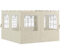Gazebo Side Panels, 4 Pack, 3x3m, Cream, UV & Water Resistant