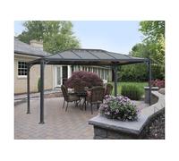 Gazébo tonnelle 10.6m² gris anthracite - Palram - 705231 - martinique 3600