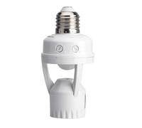Gazocua Adaptateur pour socle de lampe avec détecteur de mouvement intégré | Capteur radar infrarouge E27 à visser - Adaptateur intelligent pour ampoules et lampes - Pour maison, terrasse, garage