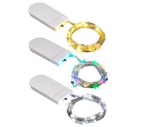 Gazocua Guirlande Lumineuse À Piles, 1m LED Fée Chaîne Lumières Avec 2 Piles Bouton | Décor Festif, Guirlande Lumineuse Scintillante D'intérieur Pour Noël, Nouvel An, Pâques, Mariage, Pelouse