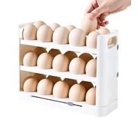 Gazocua Porte-Oeufs pour Réfrigérateur,Plateau Économiseur d'Espace avec Poignées | Grand Organisateur de Stockage d'Oeufs pour Réfrigérateur | pour Congélateur Plan de Travail Garde-Manger Armoire