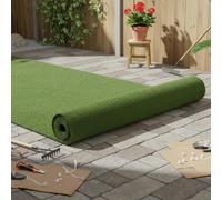 Gazon artificiel 1x10 m 7-9 mm Résistant aux UV Pelouse artificielle verte 10m² pour jardin et terrasse Tapis de gazon fin Vert armée