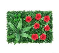 Gazon artificiel, gazon en plastique vert | Tapis de gazon synthétique pour décoration murale d'hôtel, salon, café, facile à nettoyer, 40 x 60 cm
