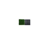 Gazon Artificiel Pelouse Synthétique Extérieur Intérieur 18 Dalles 31x31cm