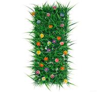 Gazon Artificiel Réaliste pour Balcon et Jardin - Faux Gazon Décoratif avec Fleurs - Tapis Herbe Synthétique Personnalisable 85x59cm(25.5×60cm)