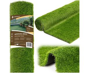 Gazon artificiel - SPRINGOS - 2x5 m - 32 mm - 21 100 touffes/m² - 70% PE/30% PP