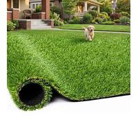 Gazon Artificiel Synthétique Rouleau-COSTWAY-1x5 M,Hauteur des fibres 20mm,4 Nuances Réalistes,Trous de Drainage, Découpable