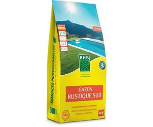 Gazon - BHS - Rustic South Lawn - 10 kg - Résistant à la sécheresse grâce à la fétuque élevée. Semis rapide et uniforme.