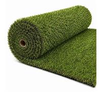 TERRE JARDIN Gazon Synthétique 18 mm - Rouleau 1 x 10 m pour Extérieur | Pelouse artificielle 10 m², 14 700 points/m², fibres PE/PP anti-UV et drainage 60 L/min/m² pour terrasse et balcon