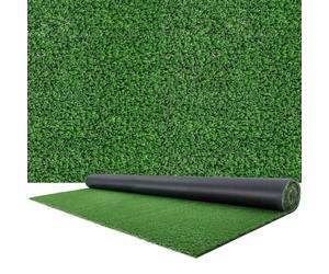 Gazon synthétique, 365,76 x 213,36 cm. Tapis de gazon artificiel, hauteur du paillis de 1,5 cm. Rouleau de tapis de gazon synthétique réaliste, facile à nettoyer, avec des trous de drainage pour l'ext