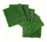 Gazon synthétique - Lot de 36 dalles carreaux 30,5x30,5 cm cm à emboîter - Pour Terrasse Balcon Jardin - PE - vert