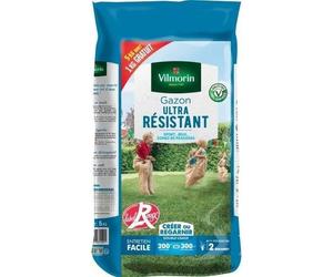 Gazon ultra résistant Label rouge - VILMORIN - Sport et jeux - 5,1 kg - Soleil - Pelouse et prairie