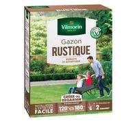 Gazon - Vilmorin - Gazon Rustique - 3 kg + Gazon Japonais - 4 m² - Mélange de fleurs