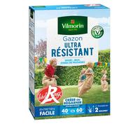 Gazon - Vilmorin - Gazon Ultra Résistant - Label Rouge - 1 kg + Gazon Japonais - 4 m² - Mélange de fleurs