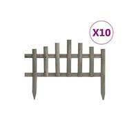 10x Bois de Sapin Bordure de Jardin 4,4 m Parterre Pelouse Rebord vidaXL