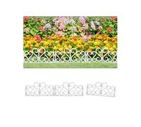 Vidaxl Bordures De Pelouse 17 Pcs Blanc 10 M Pp