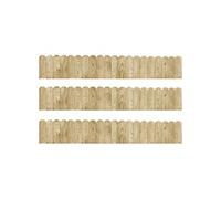 vidaXL Rouleaux de bordure 3 pcs 120 cm Boîte de pin