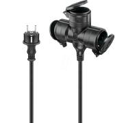 GB 65439 - Rallonge extérieure, rallonge, 3x, 25 m, noir