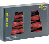 GB 77113 - Jeu de tournevis 8 pièces, isolés avec pointes magnétiques