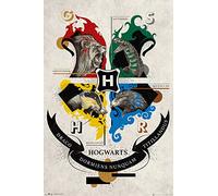 GB eye - Poster Maxi HARRY POTTER Emblème des Animaux - Produit Officiel - Format 91,5 × 61 cm - Impression Haute Qualité