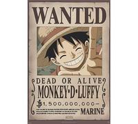 GB Eye - Poster ONE PIECE Chibi Wanted Luffy - Produit Officiel - Format 52 x 38 cm - Papier Laminé Haute Qualité - Affiche Prime Pirate