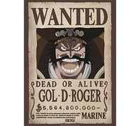 GB eye - Poster ONE PIECE Wanted Gol D. Roger - Produit Officiel - Affiche - Dimensions 52 x 38 cm