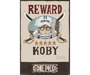 GB eye - Poster ONE PIECE WANTED Koby - Produit Officiel - Format Maxi 91,5 x 61 cm - Affiche Cross Guild - Papier Haute Qualité