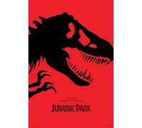 Gb Posters Jurassic Park Red Poster - Expédié roulé - Poster d'art - Affiches murales - Affiches et impressions (61 x 91,5 cm, sans cadre, film brillant)