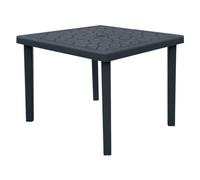 set de 12 tables de bar Gruvyer Grand Soleil carrées en polyrattan 90x90 cm - Noir