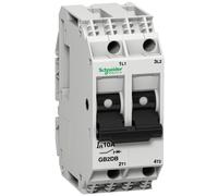 Schneider Electric Disjoncteur TeSys GB2DB12 – 6 A, 2 pôles, 2 voies pour GB2‑CD
