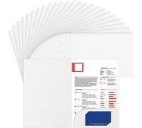 GBACHOOSE 25 dossiers de présentation A4 en papier kraft 350g/m², porte-documents A4 avec compartiment pour cartes de visite, chemise en carton pour réunions, dossiers, blanc, dossier épais