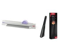 GBC CA610000 Perforelieuse ClickMan System & 388019E Lot de 50 Peignes de reliure ClickBind Noir