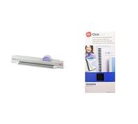 GBC CA610000 Perforelieuse ClickMan System & 388064E Lot de 50 Peignes de reliure ClickBind Noir
