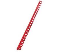 GBC CombBind - 14 mm - 21 anneaux - A4 (210 x 297 mm) - 125 feuilles - rouge - 100 unités peigne de reliure en plastique - pour GBC CombBind C110, C210, C250PRO Rouge G