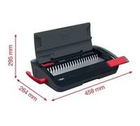 GBC CombBind CB12 - Machine à relier - peigne - diamètre max. : 19 mm - perforation : 14 feuilles - reliure : 165 feuilles Noir