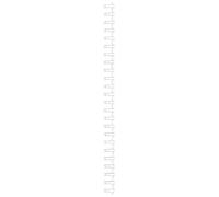 GBC Dos en métal A5 34anneaux 6 mm 250 pièces - Blanc - RE510470